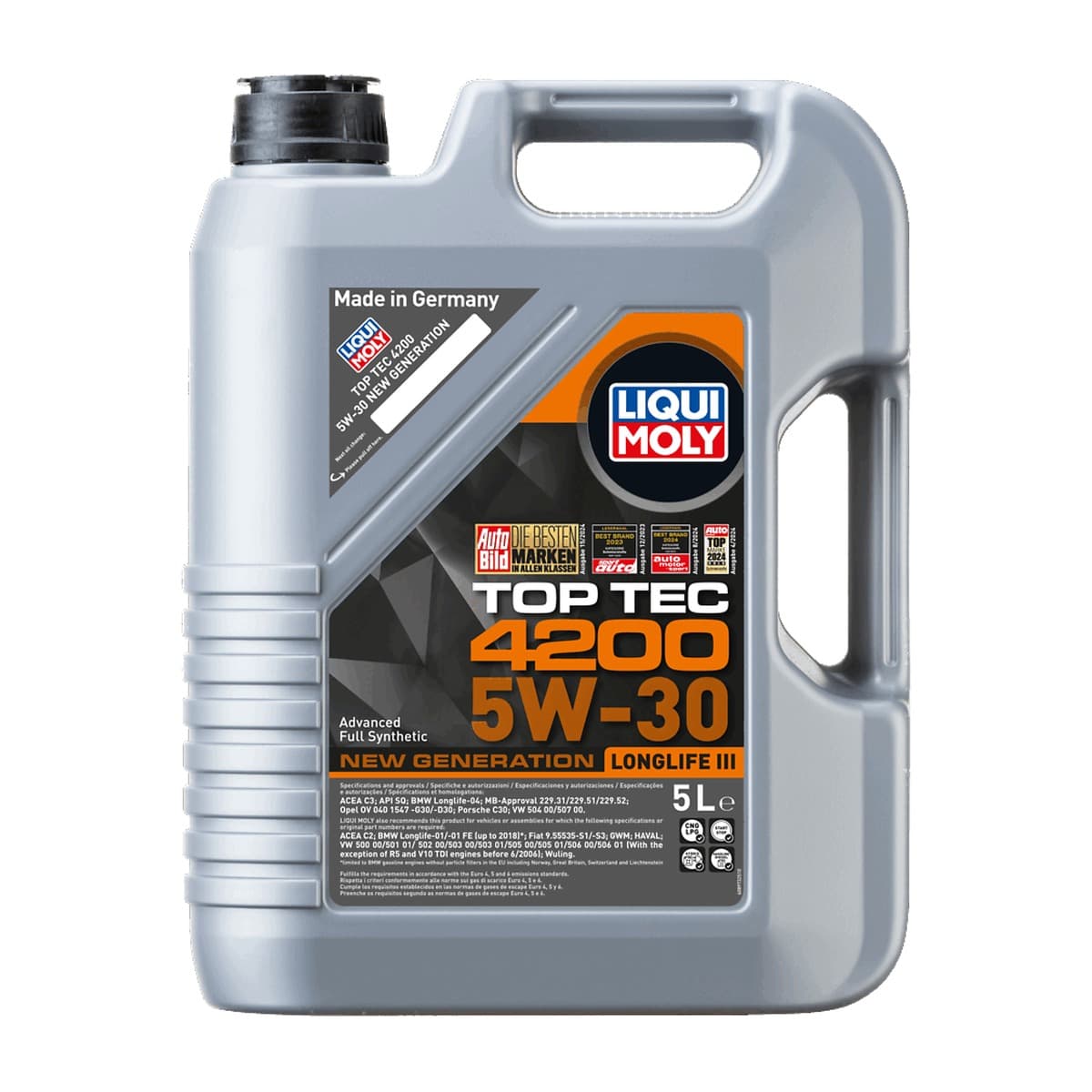 LIQUI MOLY 5W30 5LT TOP TEC 4200 SINTETICO TUNGSTENO Ref. 8973