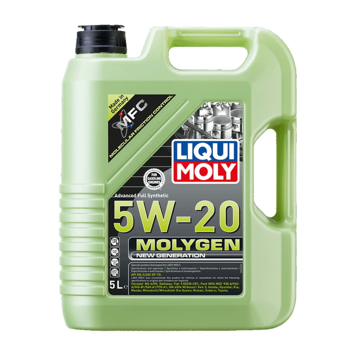 LIQUI MOLY 5W20 5LT MOLYGEN SINTETICO TUNGNTENO Ref. 8540